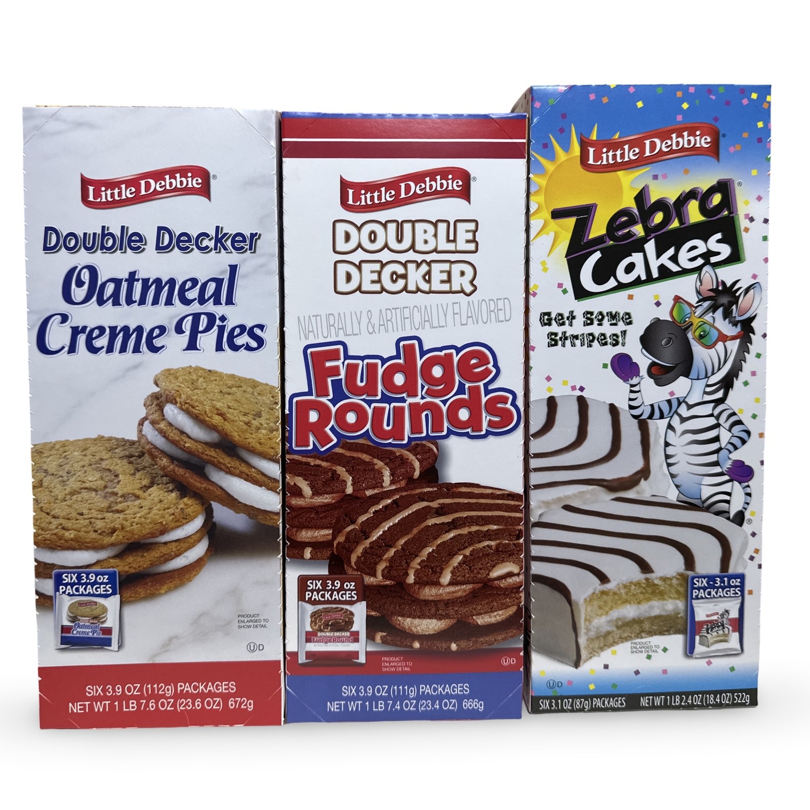 Little Debbie Mega Sized Cakes Combo Packs | Includes: Oatmeal Double Decker Rou