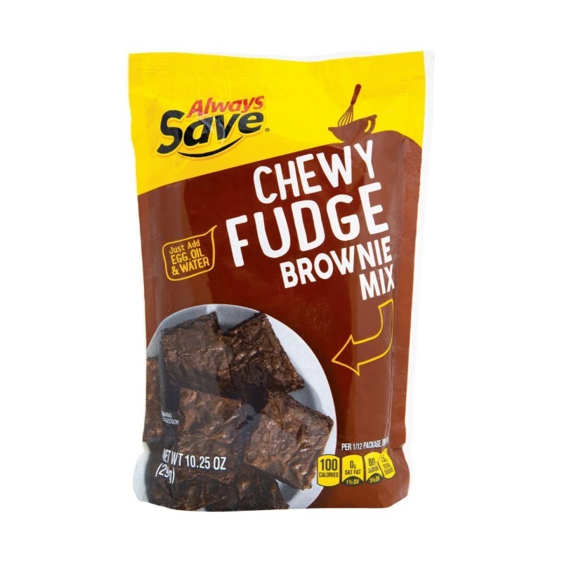 3x Always Save Chewy Fudge Brownie Mix Dessert Sweet Snack Baking Bulk New 10.25