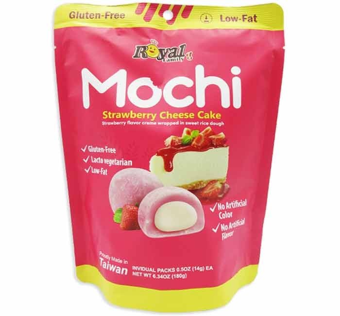 Royal Family Mochi Strawberry Cheesecake Flavored Creme Sweet Rice Dough