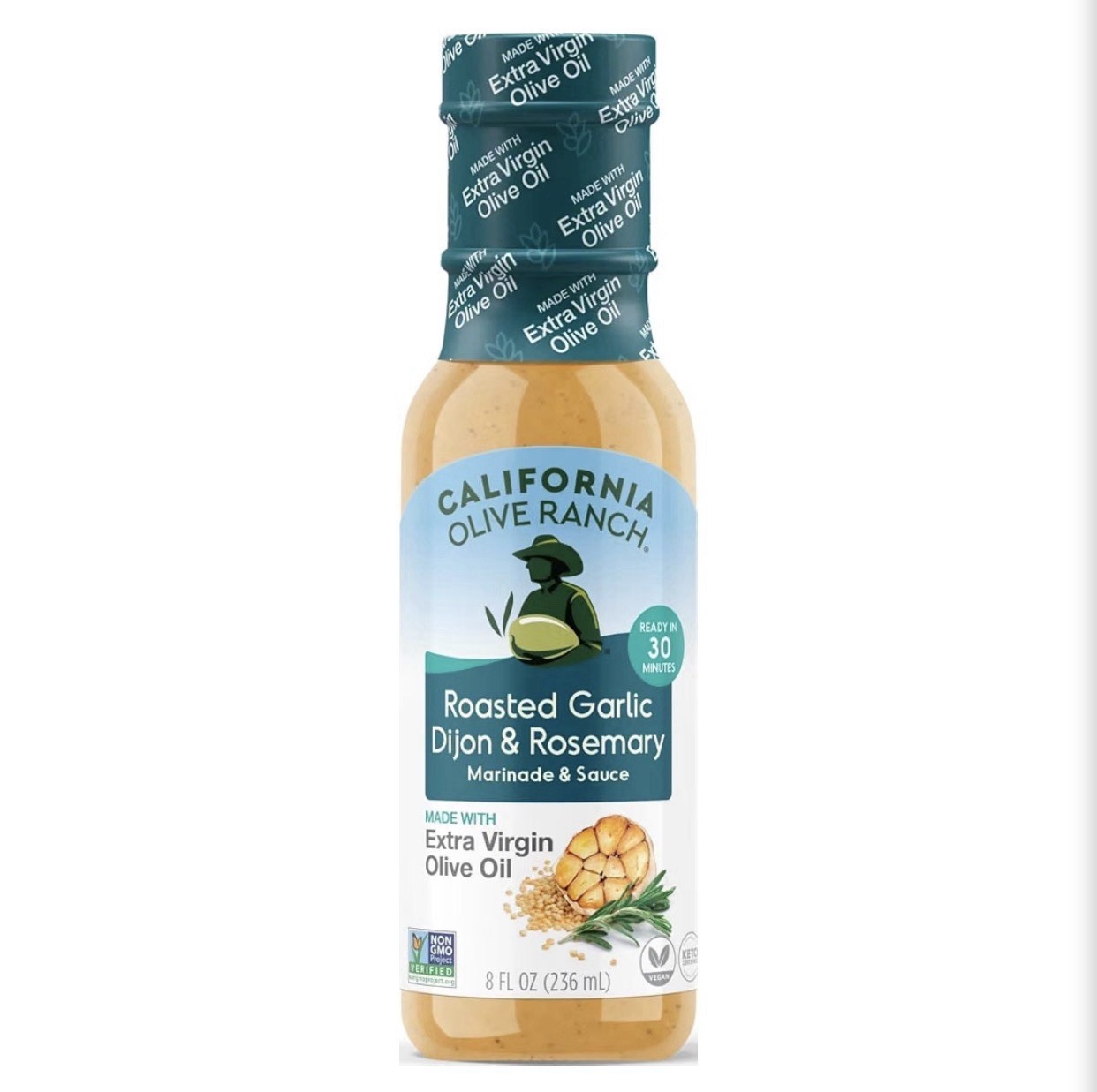 California 🫒 Olive Ranch, Roasted Garlic Dijon Rosemary, 10 Fl Oz
