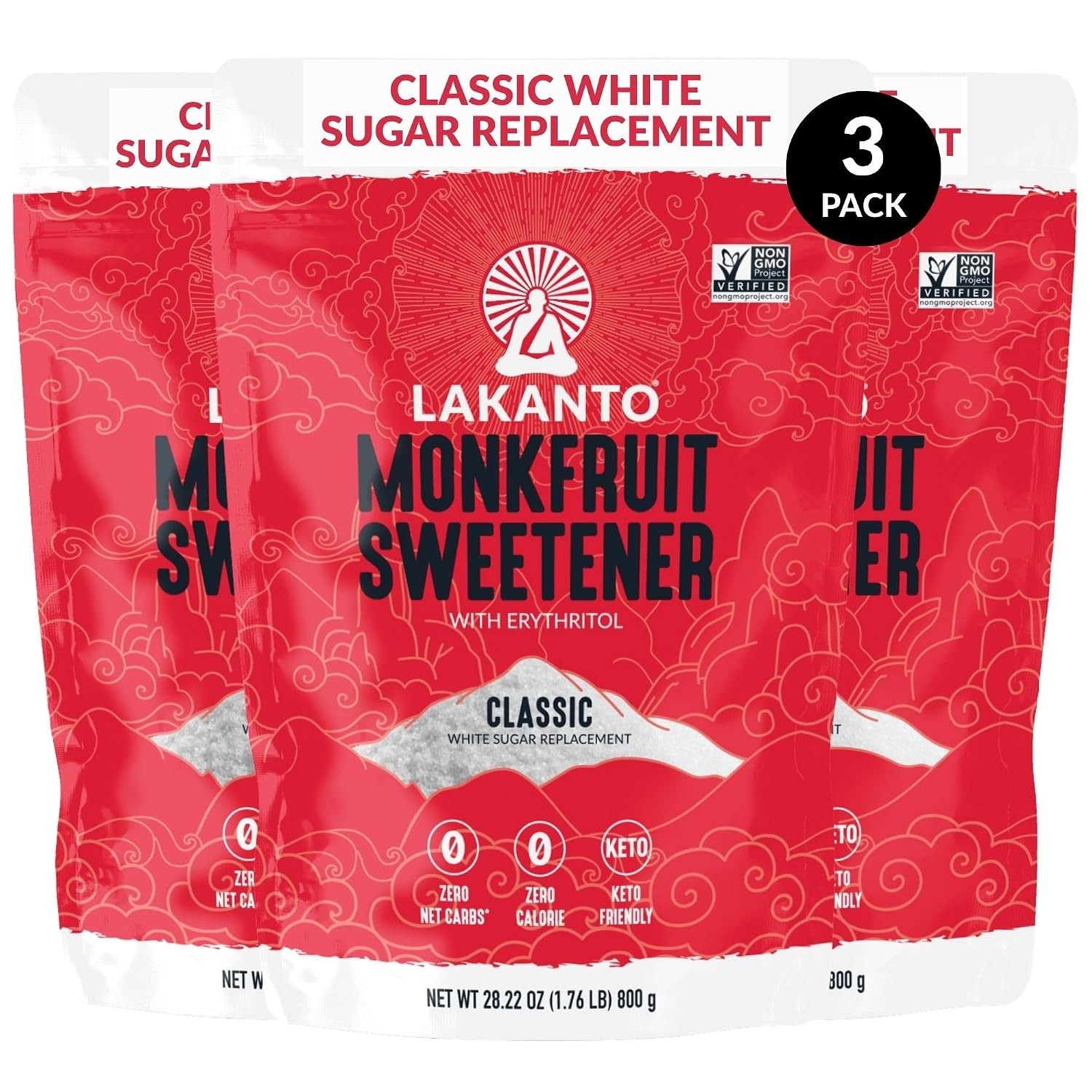 Monk Fruit Sweetener with Erythritol – Keto Friendly