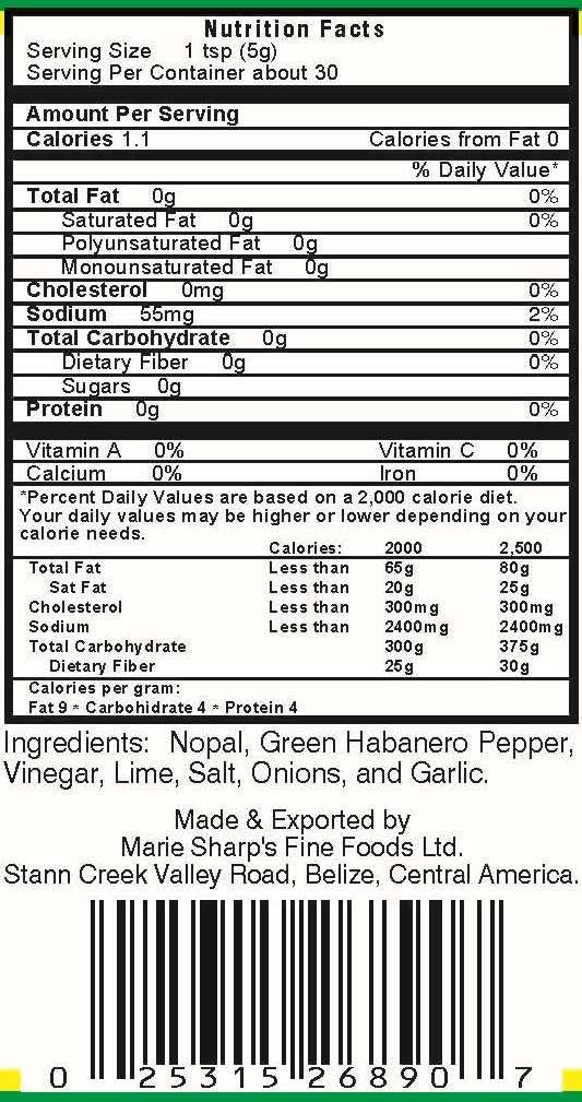 Marie Sharp’s Green Habanero Hot Pepper Sauce, 5 Oz 5 Fl (Pack of 2)
