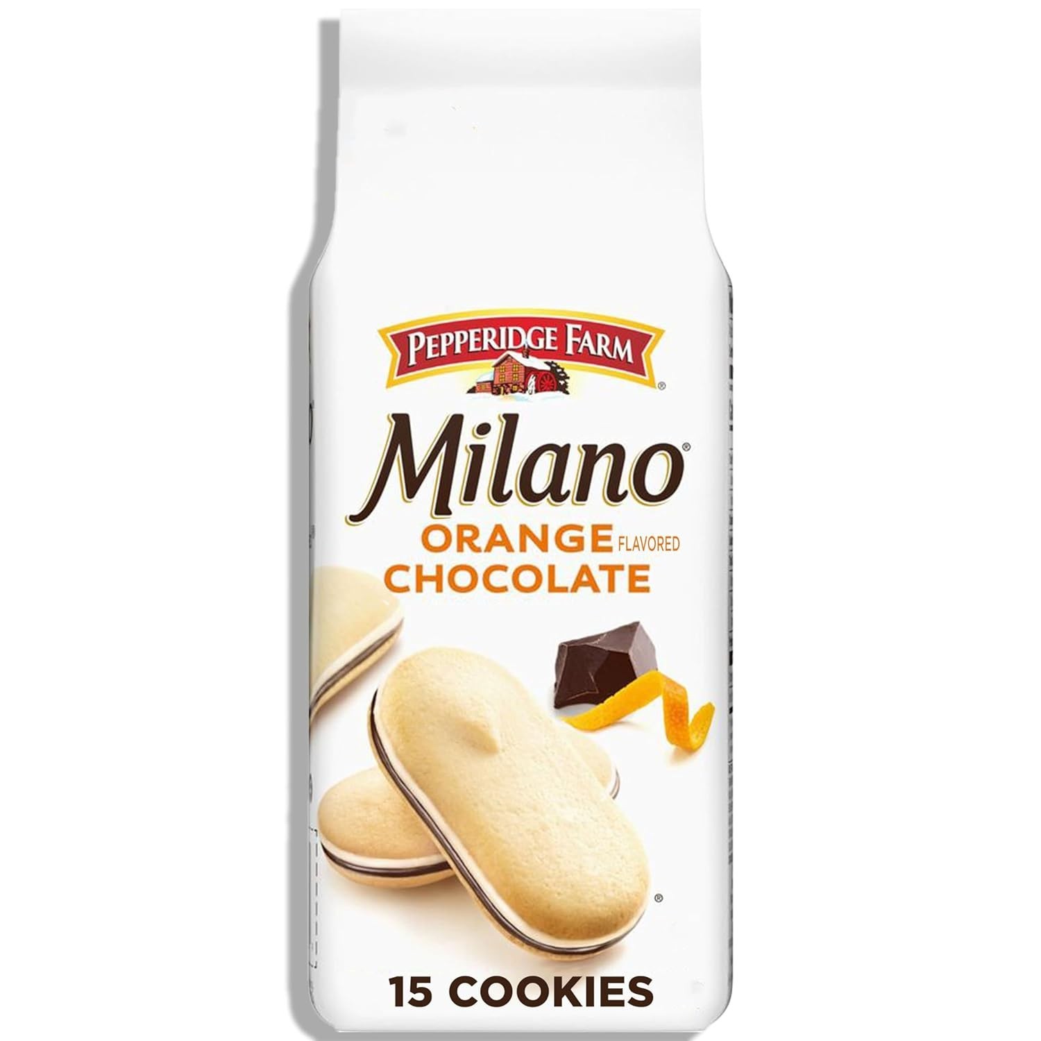 Indulge in Milano Cookies: Chocolate Orange Flavor, 7 Oz Size, 15 Crispy Cookies