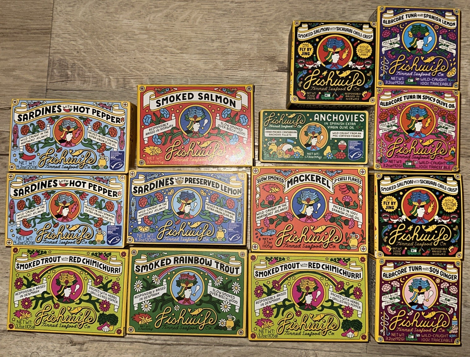 Fishwife Variety Pack Of (14) LOT Tinned Fish High Protein… Try Them All!