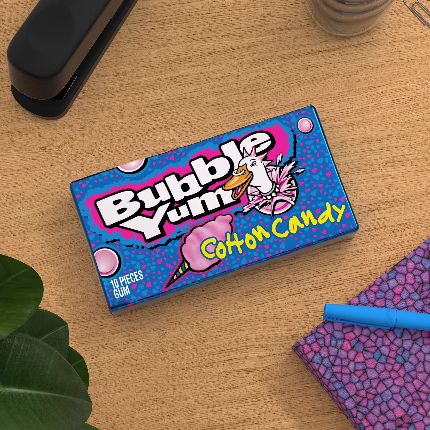 Bubble Yum Cotton Candy Flavored Chewy Bubble Gum, Pack 2.82 oz