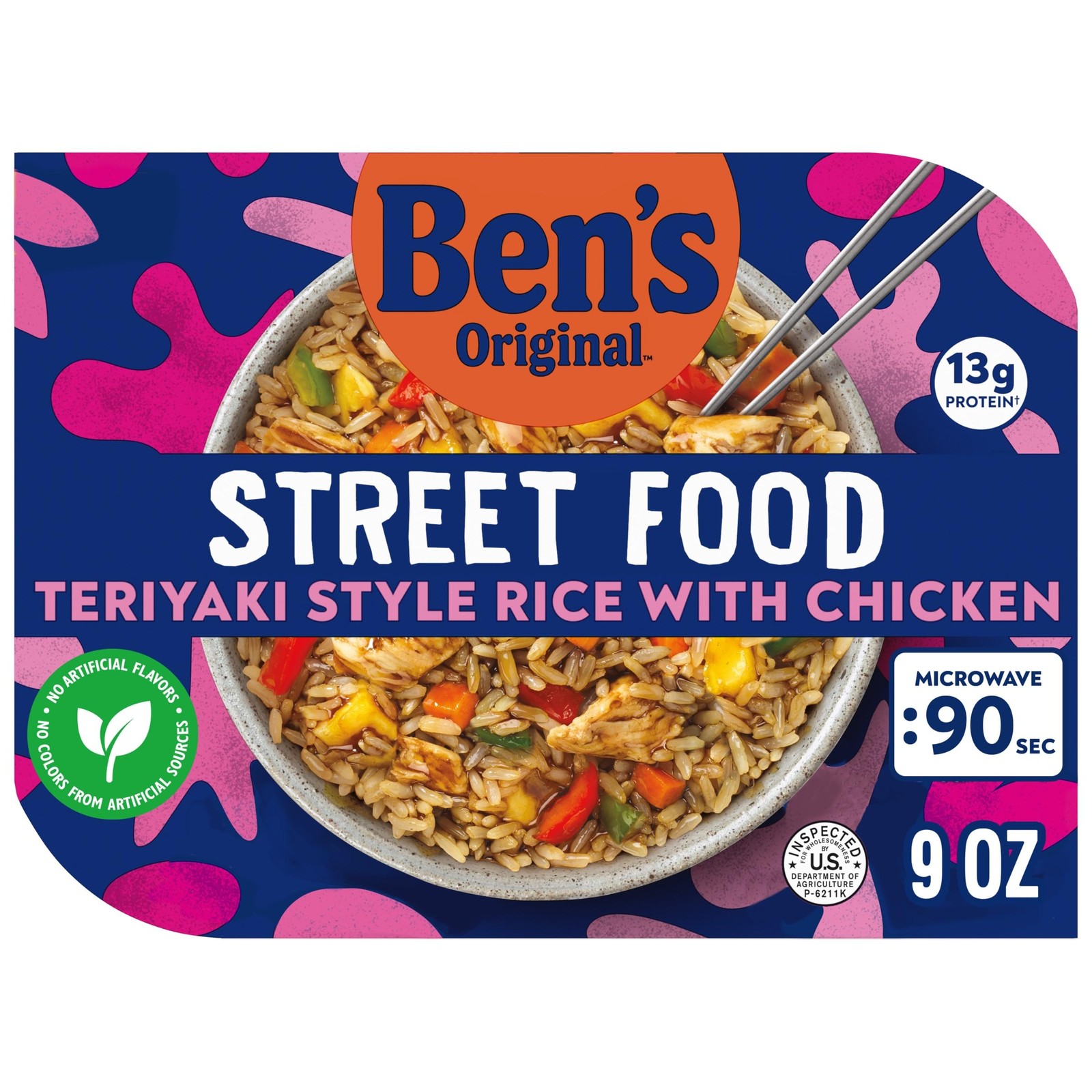 Ben’s Original Street Food Teriyaki Style Rice with Chicken 2 Pack
