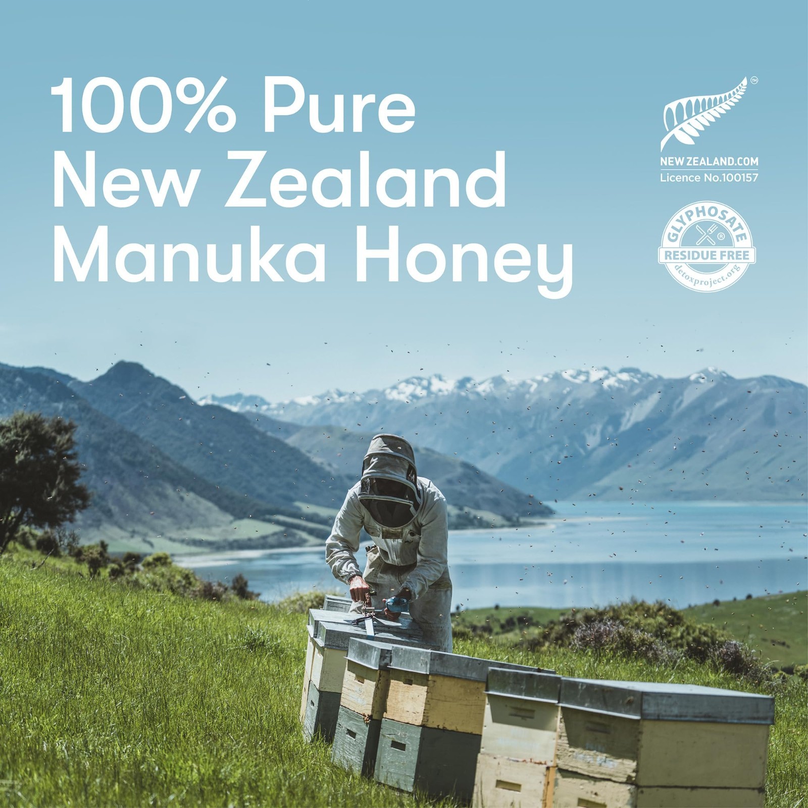 8.8 oz New Zealand Honey Co. Raw Manuka Honey UMF 24+ / MGO 1122+. UMF Certified