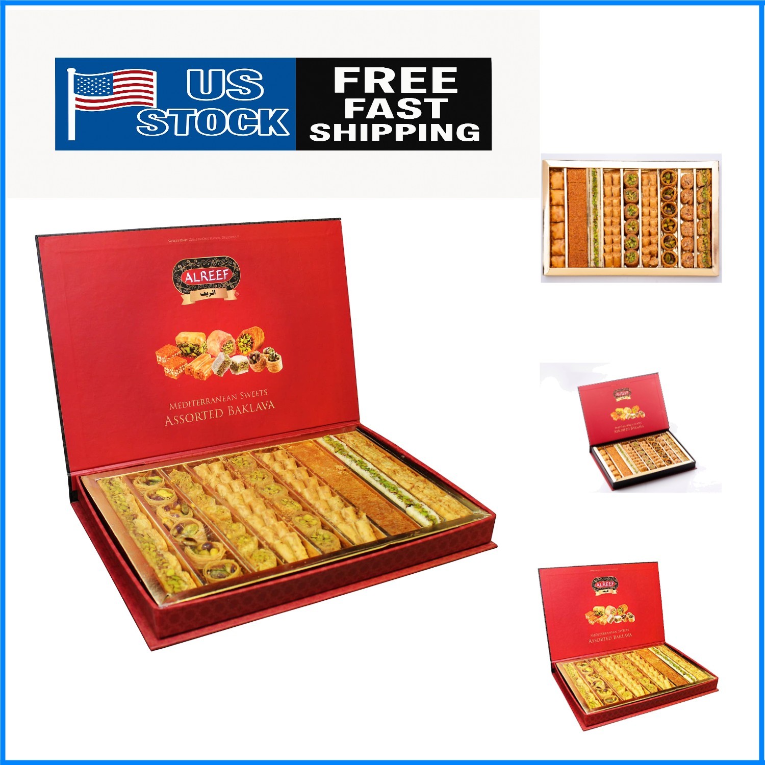Decadent Assorted Baklava Collection: 800g with Almond & Pistachio Treats