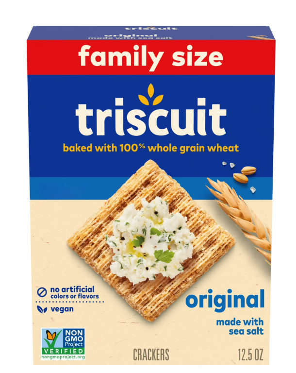 Triscuit Original Whole Grain Wheat Crackers, Vegan Crackers, Healthy Snacks, Fa