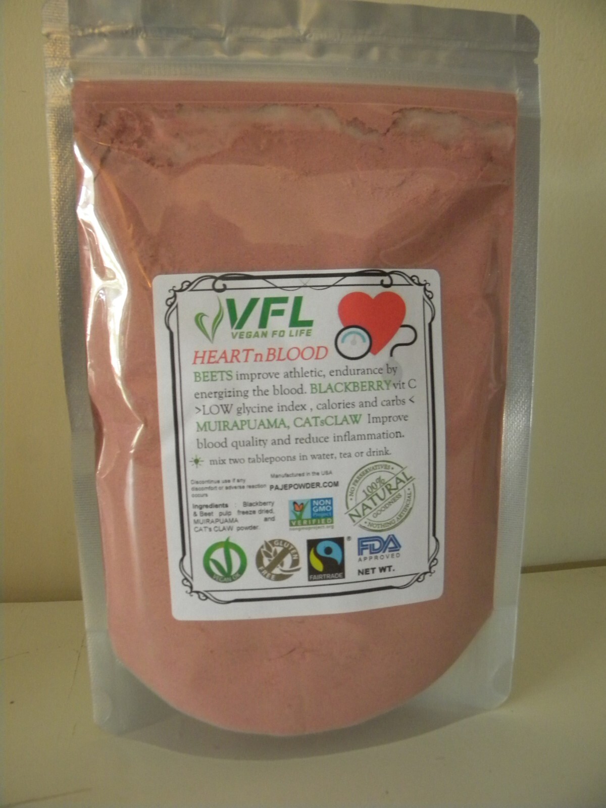 Vegan Life SEX DRIVE MIX 1LB 16oz ACAI MACA CATUABA MUIRAP SUMA by PAJE Powder