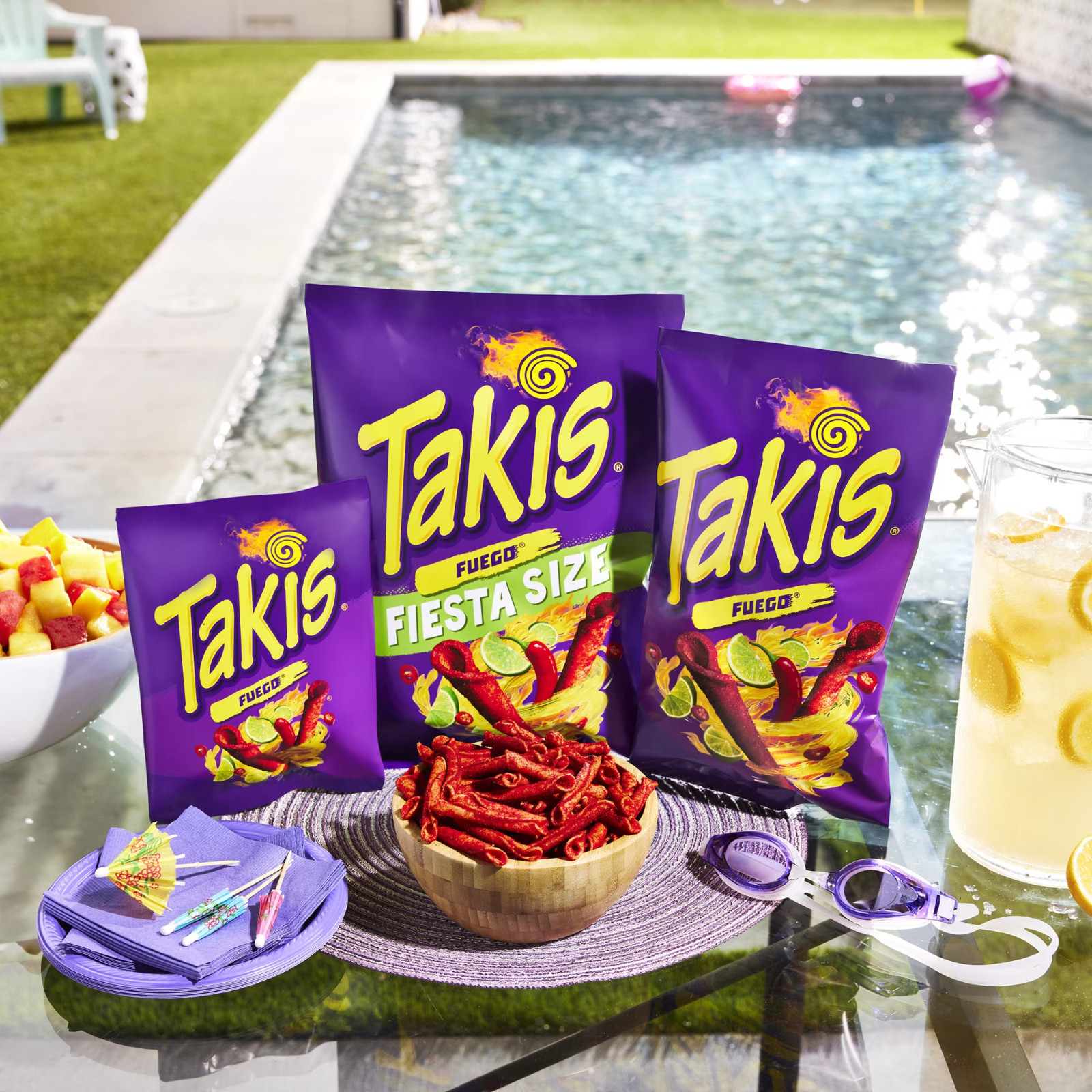 Takis Fuego 17 oz Fiesta Size Bag, Hot Chili Pepper & Lime Rolled Tortilla CHIPS