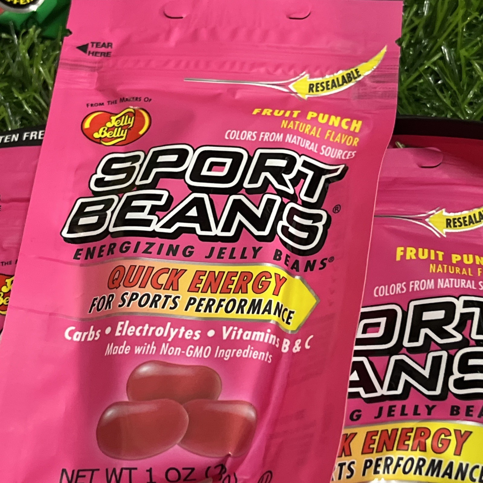 18- Bags Jelly Belly Sport Bean Variety 1 Oz Bags Quick Energy Assorted 10/2027