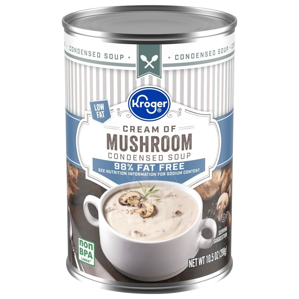 Kroger 98% Fat Free Cream of Mushroom Condensed Soup 10.5 oz – Pack of 3