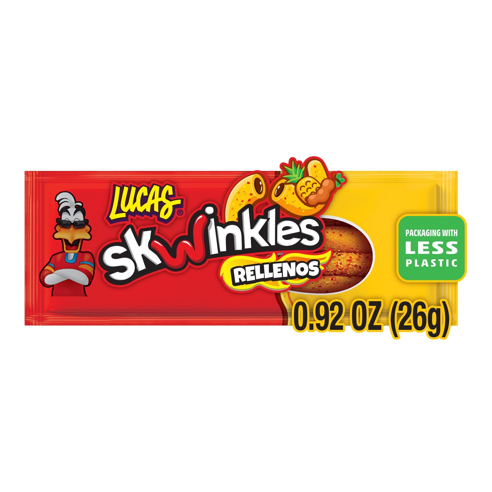 Lucas Skwinkles Pineapple – Tamarind Filled Flavored Sweet & Sour Candy Strip…
