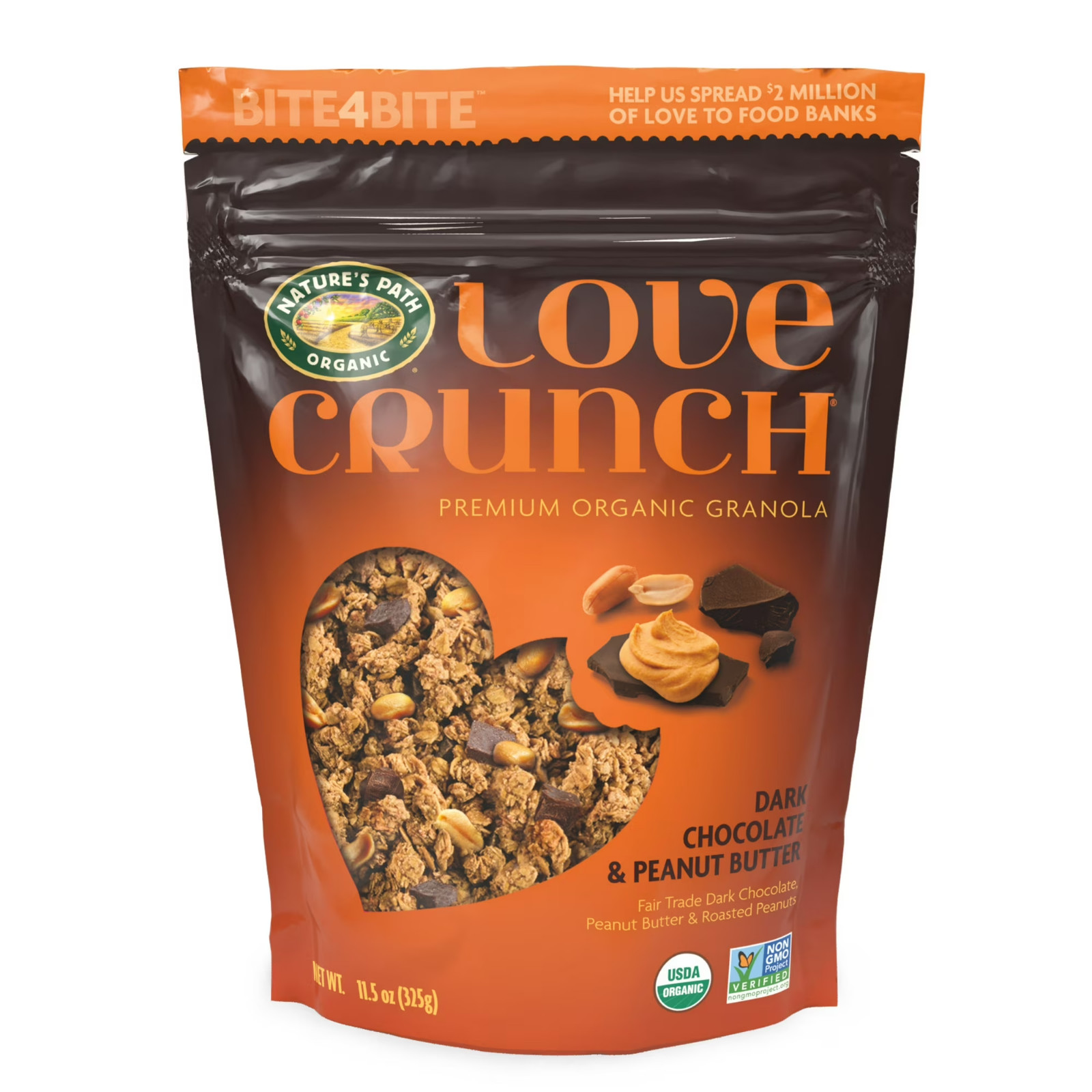 Love Crunch Premium Organic Granola, Dark Chocolate & Peanut Butter, 11.5 oz