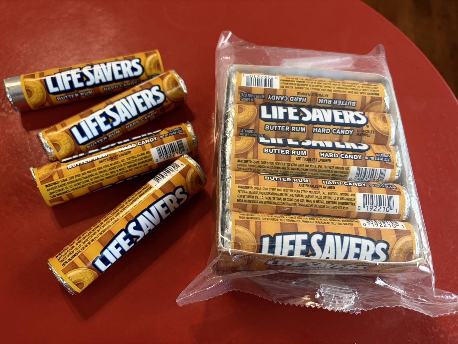 LIFE SAVERS Butter Rum Hard Candy Bulk, 1.14 ounce (14 Single Packs)