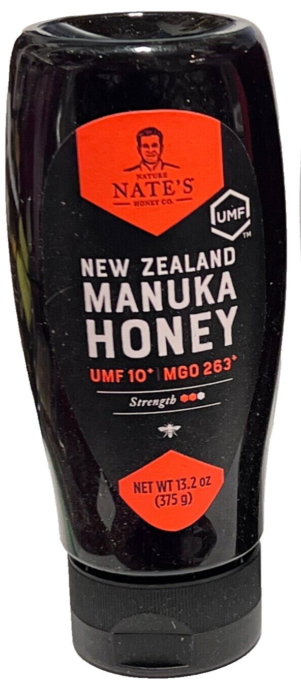 ManukaHoney Nate’s Raw New Zealand MGO 263+ UMF Certified 10+ 13.2 oz Squeeze