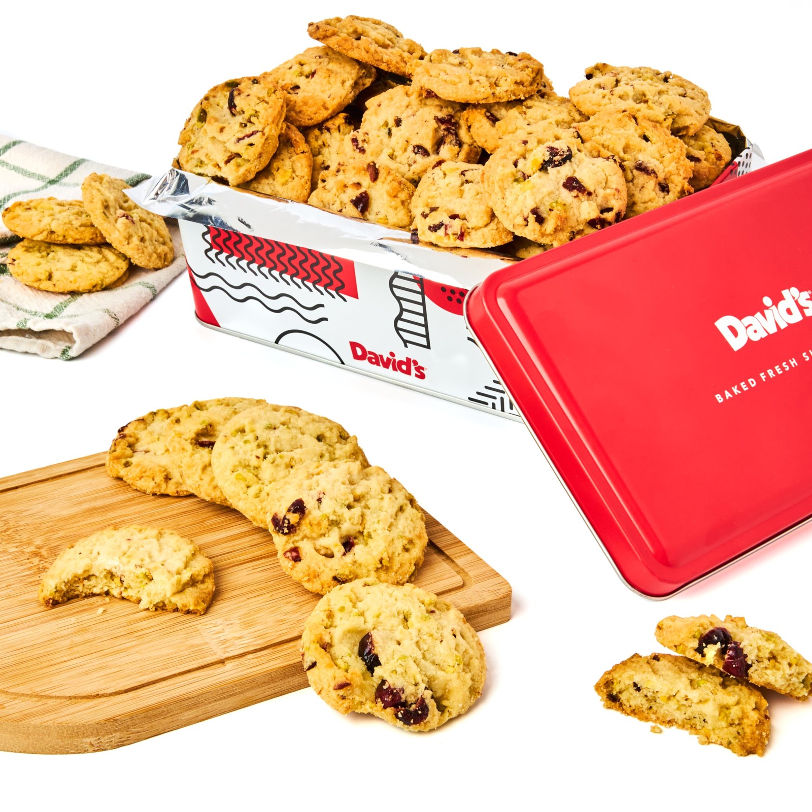 David’s Cookies Cranberry Pistachio Biscuits Sweet Sampler Tin Irresistible …