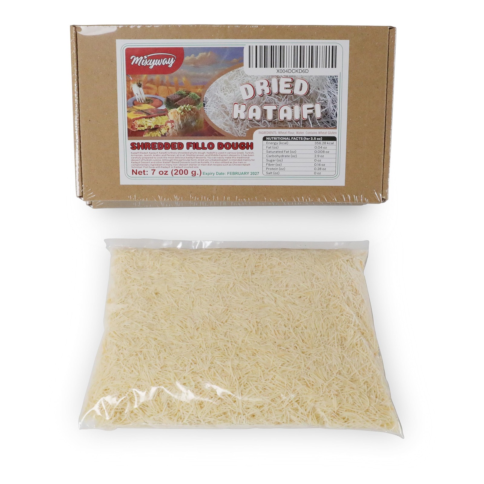 Kataifi Shredded Fillo Dough 7 Oz (200 gr.) for Dubai Chocolate Bar 7 OZ