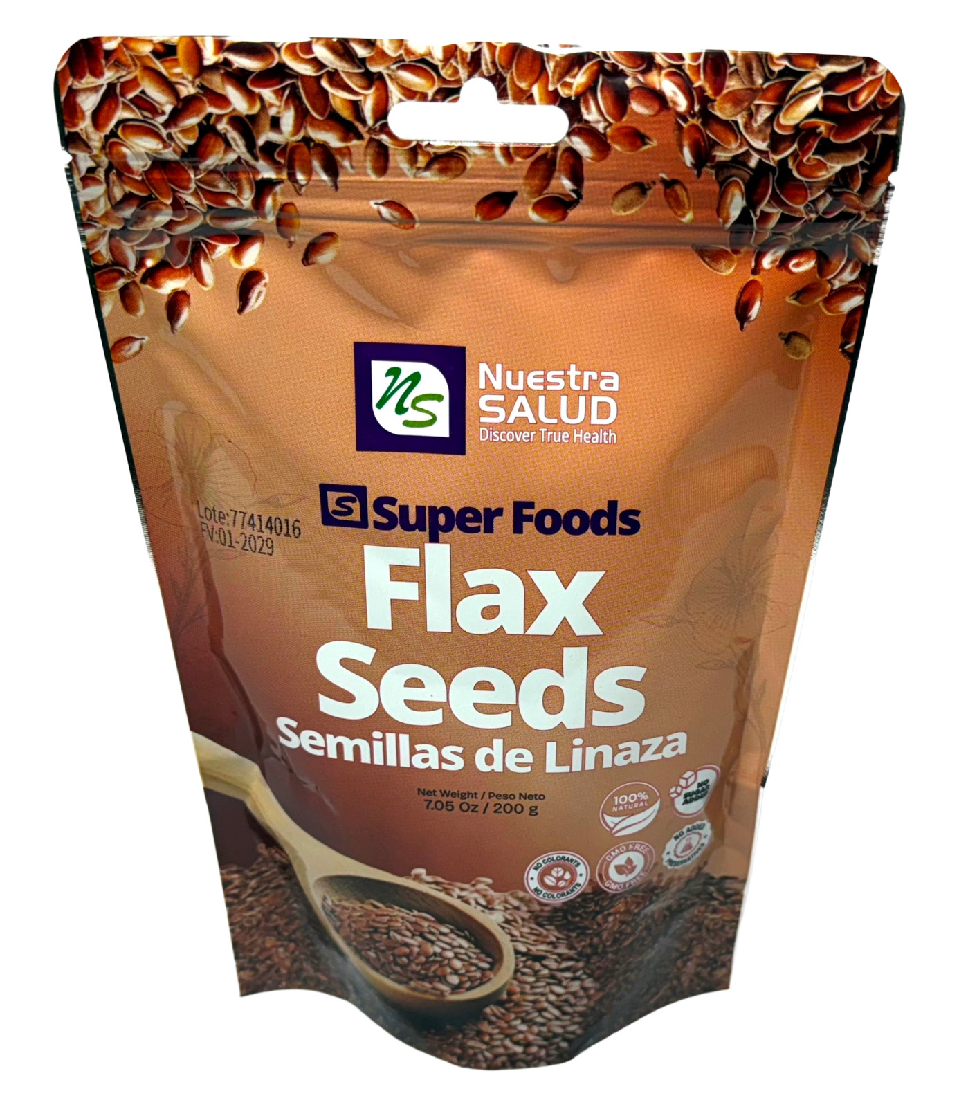 Flax seed Peruvian Linaza Semilla Premium Whole Seeds (200g) Peru