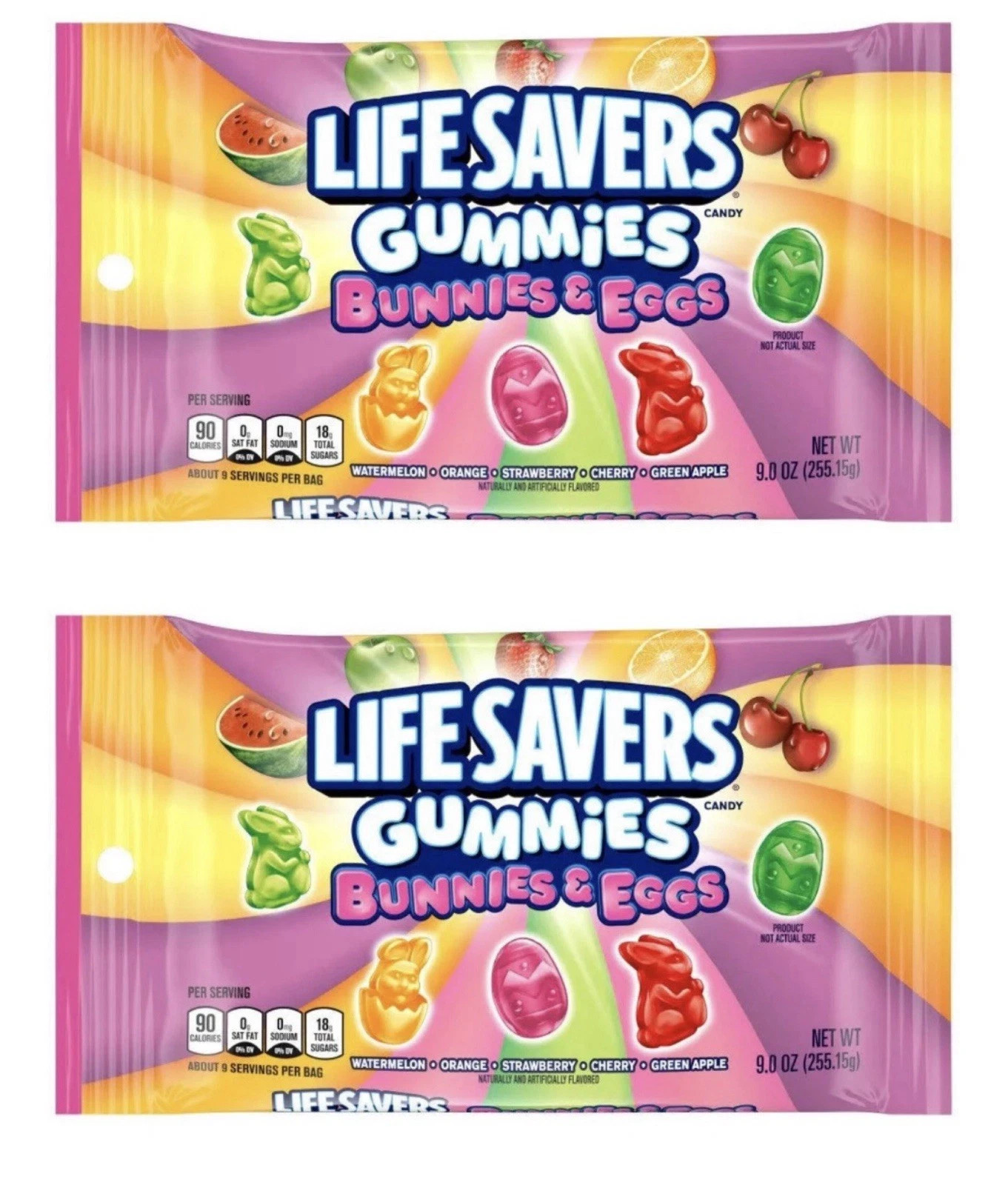 2 Bags! LifeSavers Gummies Bunnies & Eggs Easter Candy 9oz 11/2026