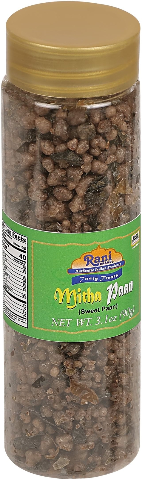 Rani Mitha Paan (Sweet Paan) 3.1oz (90g) PET Jar ~ Indian After Meal Digestives
