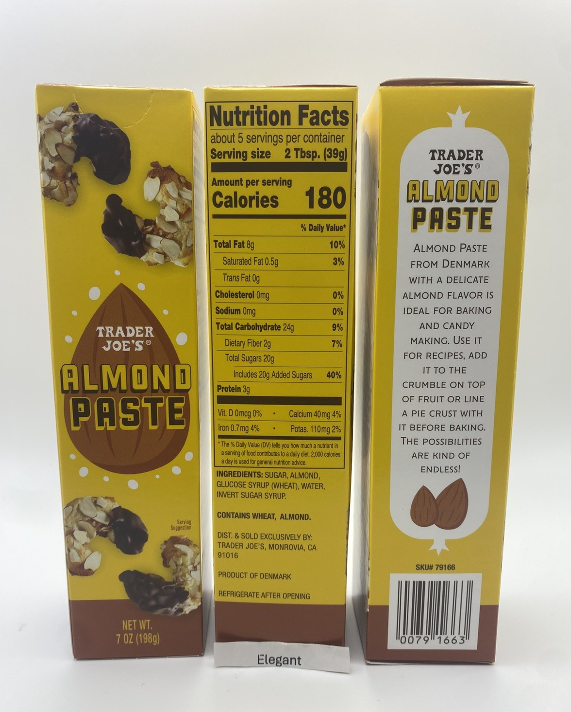 3 Pack Trader Joe’s Almond Paste 7 oz each Marzipan Baking Ingredient Denmark