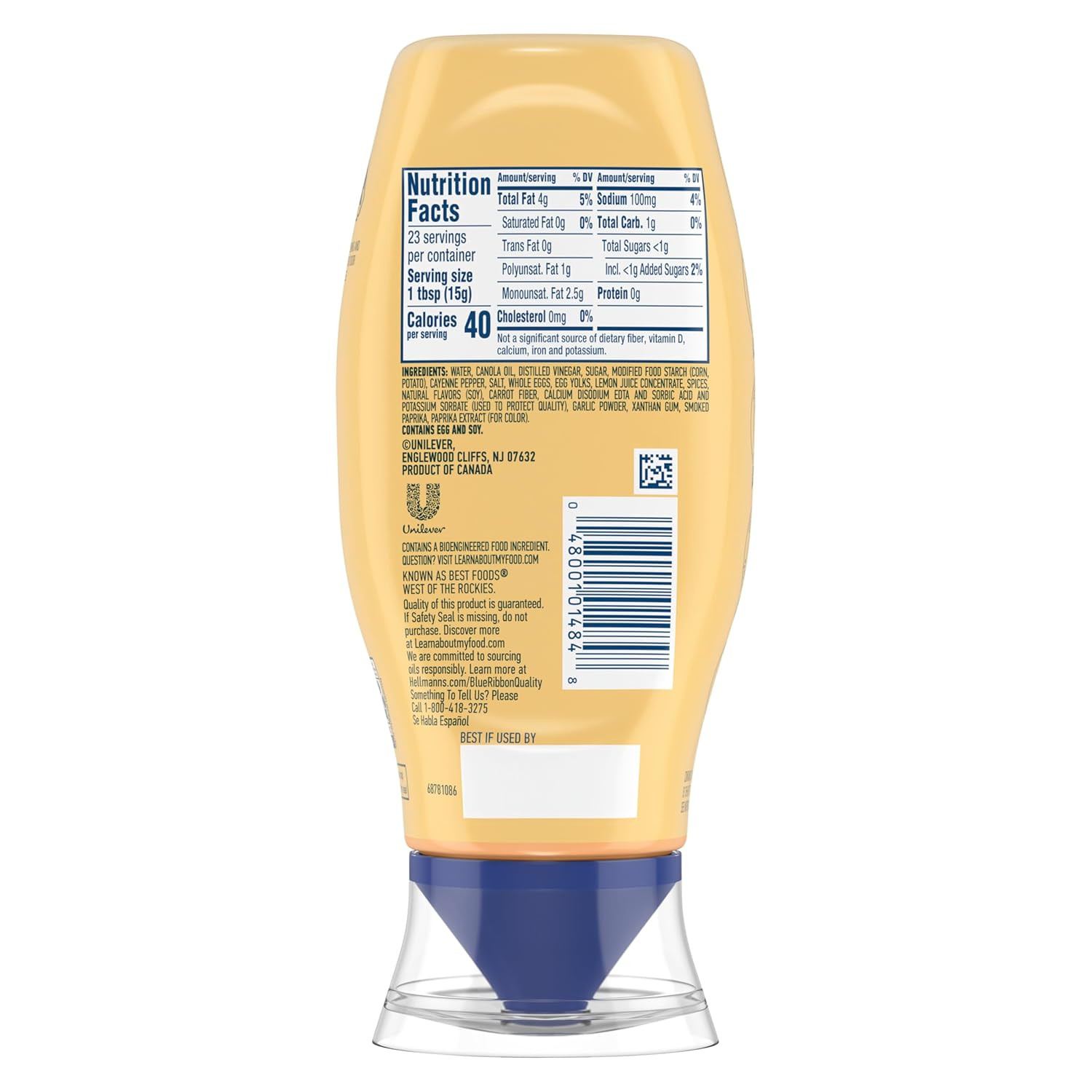 Spicy Mayonnaise Dressing Squeeze Bottle For a Rich, Creamy Condiment Made with