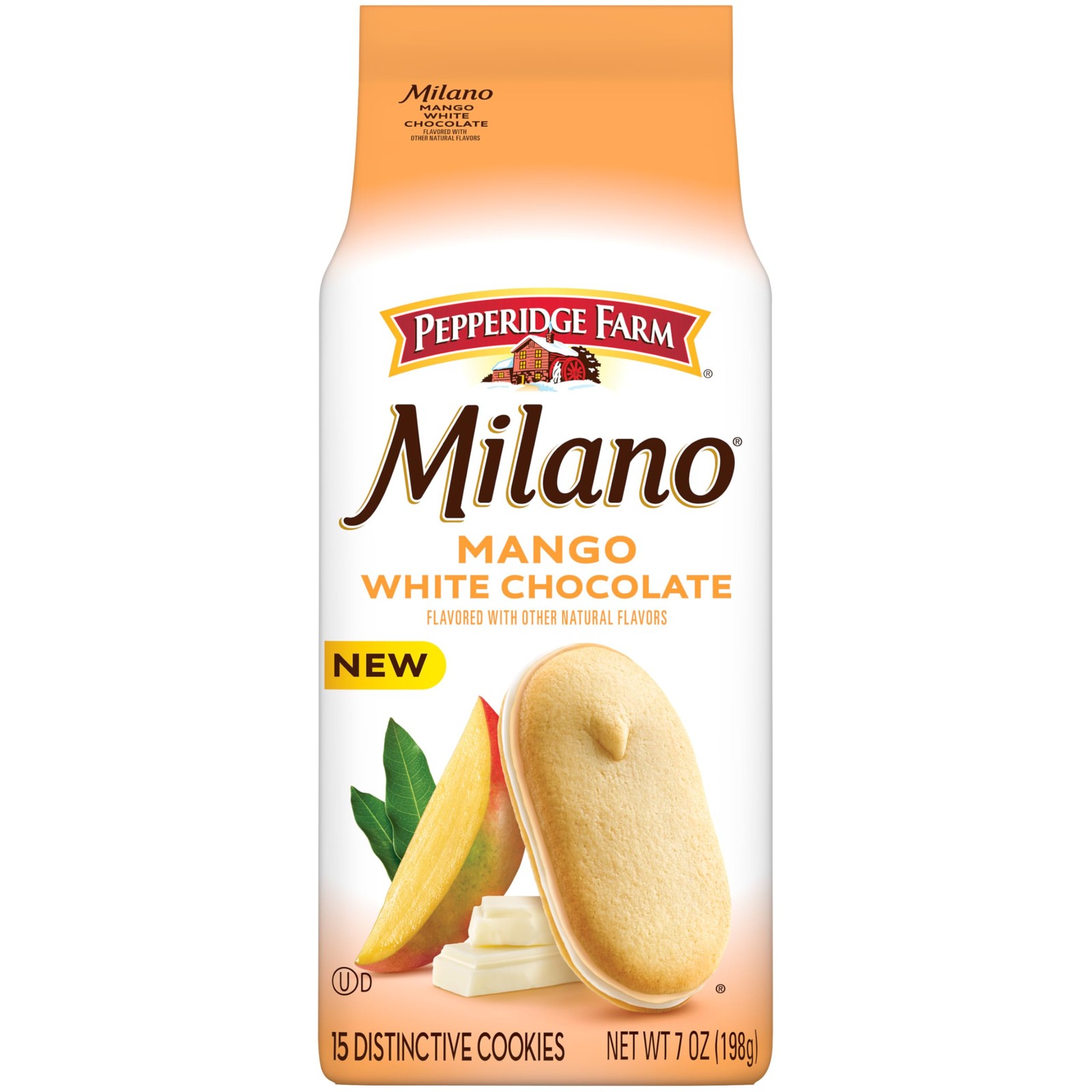Pepperidge Farm Milano White Chocolate Mango Flavored 7 ounce (Pack of 1)