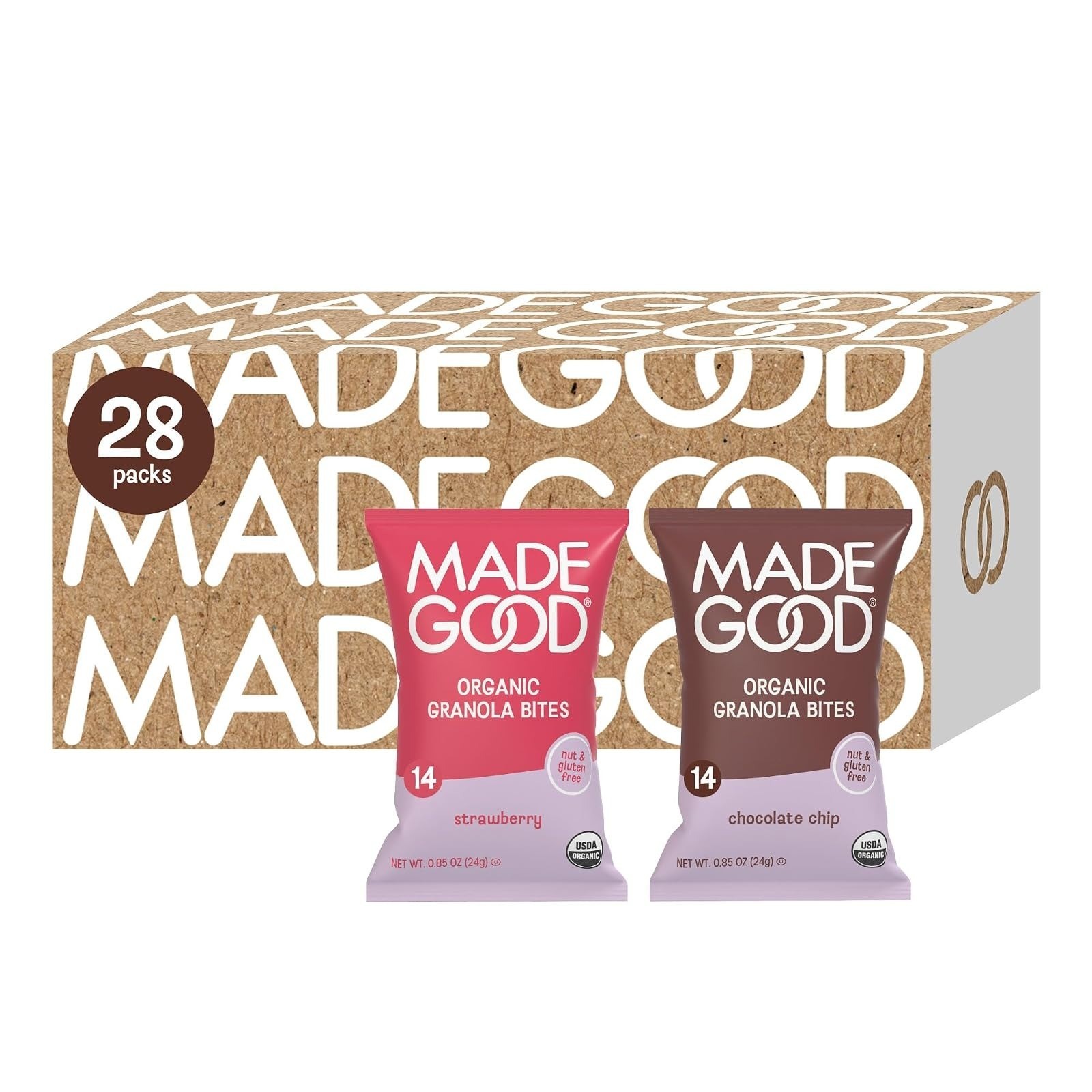 MadeGood Chocolate Chip Granola Bites – Organic Gluten Free Snacks