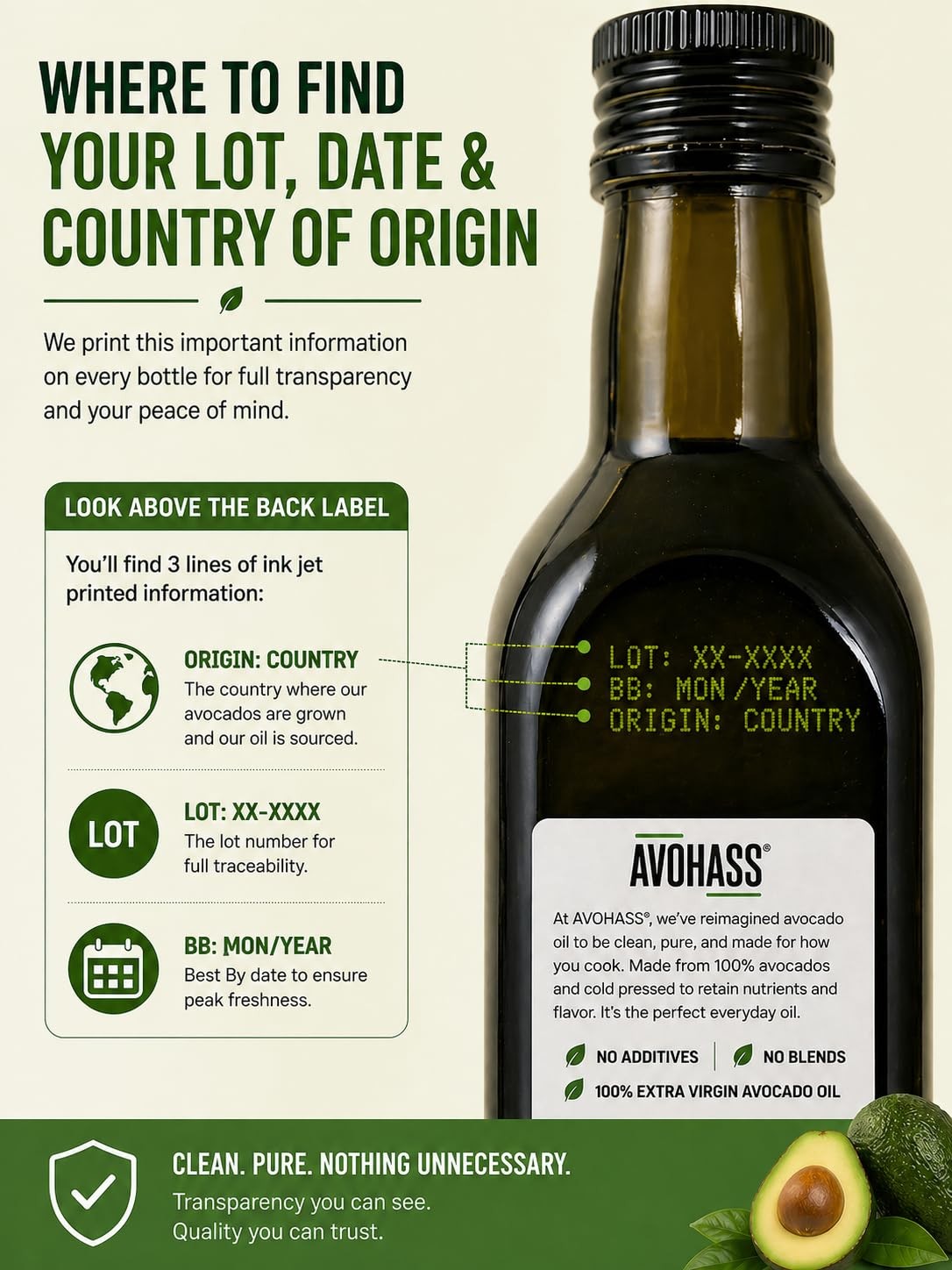 Avohass Kenya Extra Virgin Avocado Oil First Cold Pressed Unrefined 16.9 fl o…