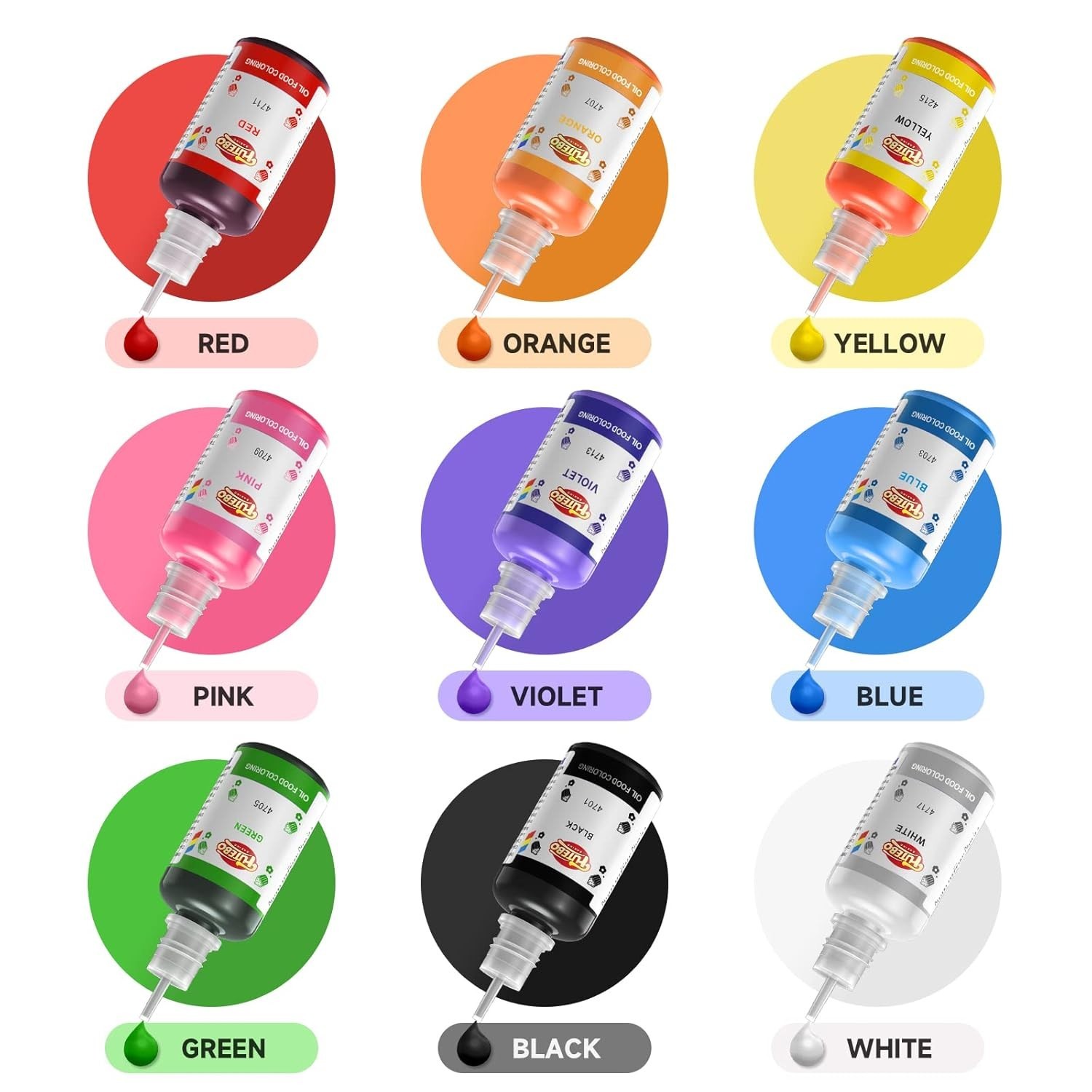 Oil Based Food Coloring, 15ml Large Capacity Food Coloring for Icing, Dye Col…