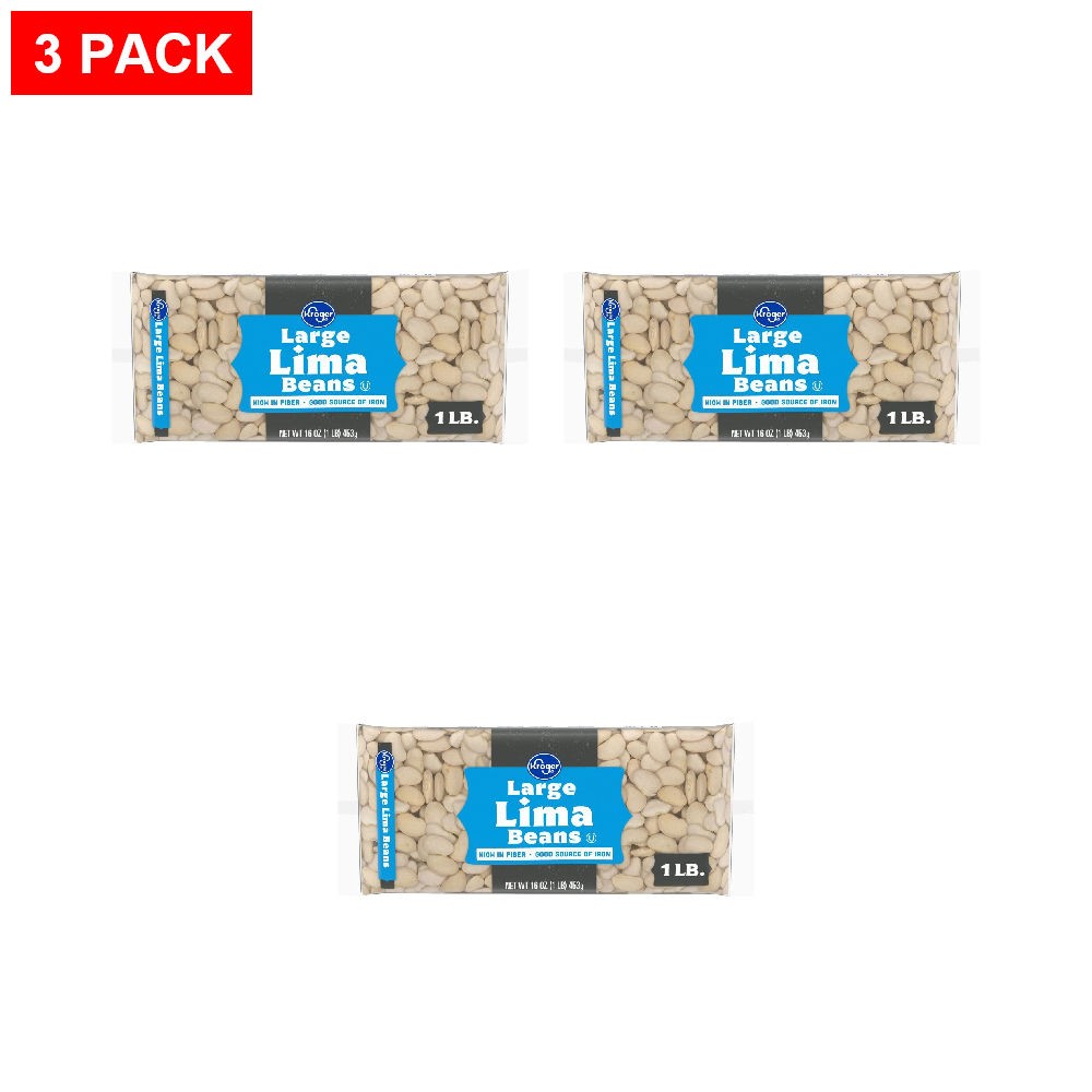 Kroger Large Lima Beans 16 oz – Pack of 3