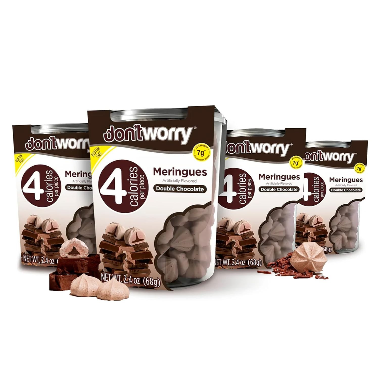 Don’t Worry Meringue Double Chocolate Keto Friendly | 4 PACKS