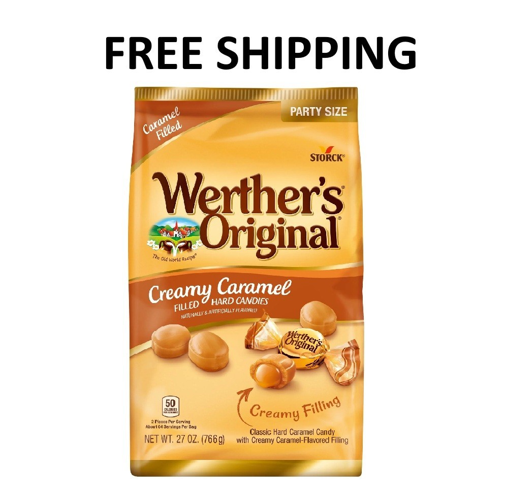 Werther’s Original Creamy Caramel Filled Candy, 27 oz Free Shipping