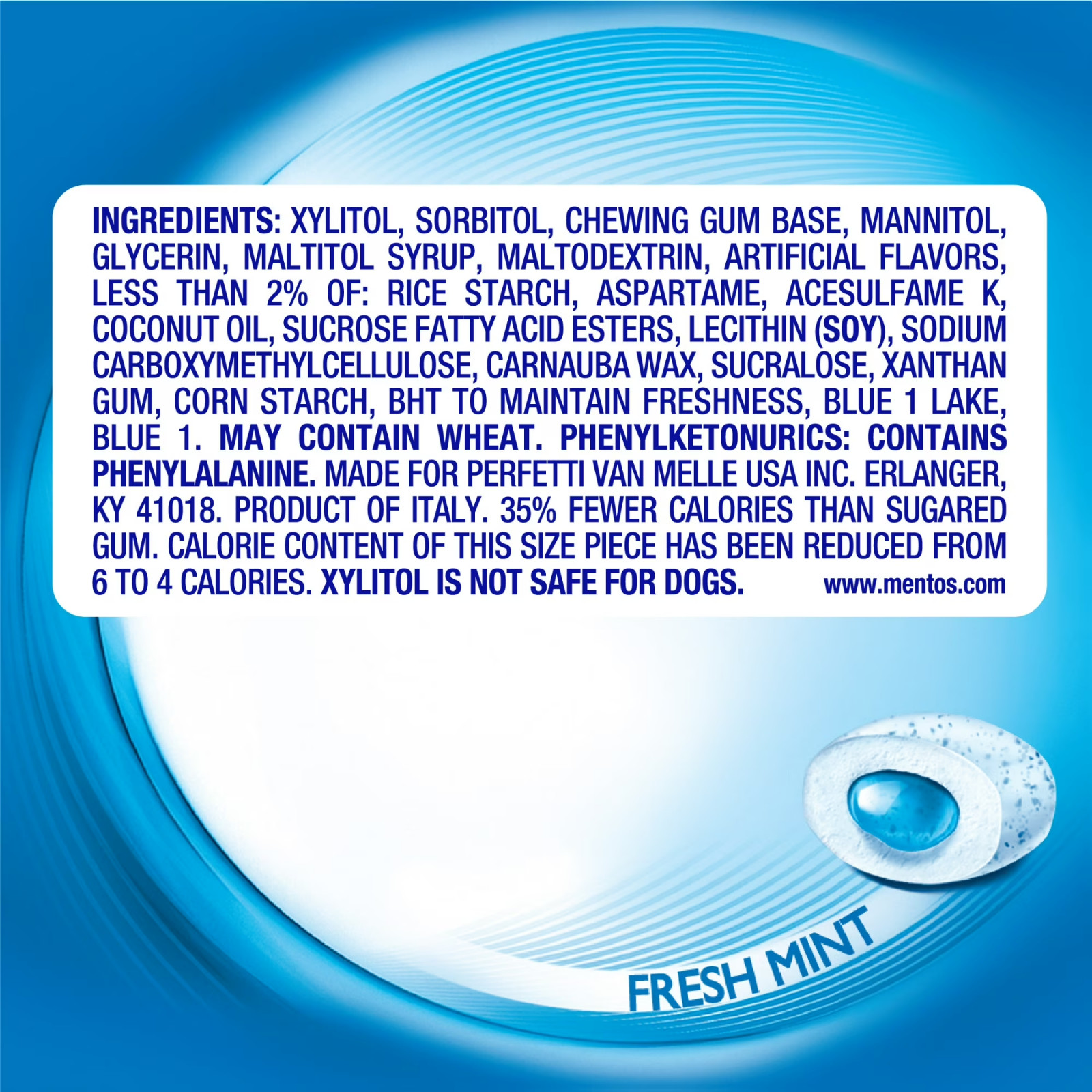 (PACK OF2) Mentos Pure Fresh Mint Sugar Free Gum Extra Value Pack 120 Count