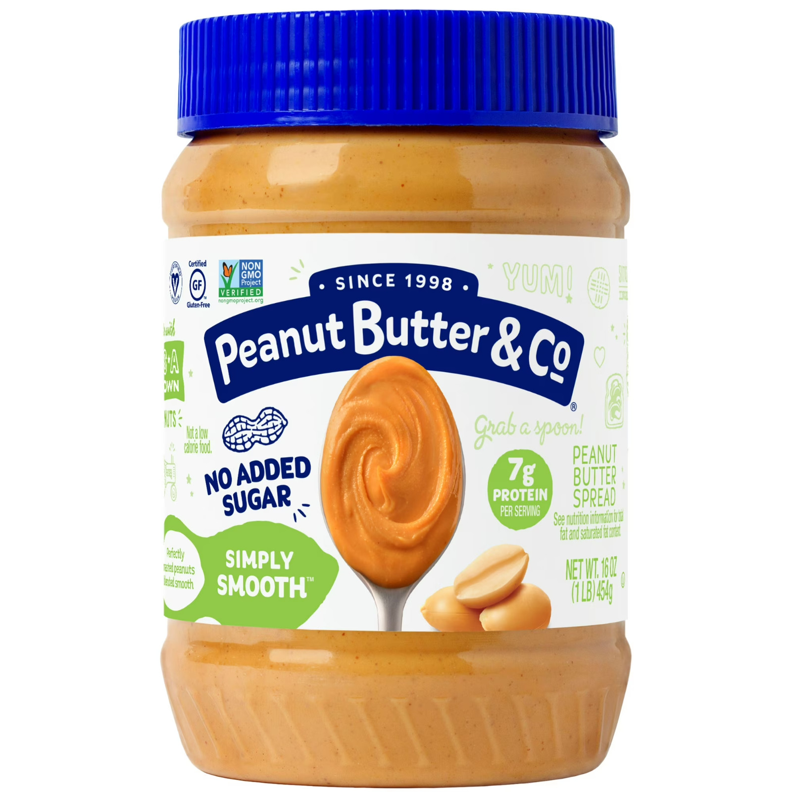 Peanut Butter & Co Simply Smooth Peanut Butter Spread, 16 oz Jar