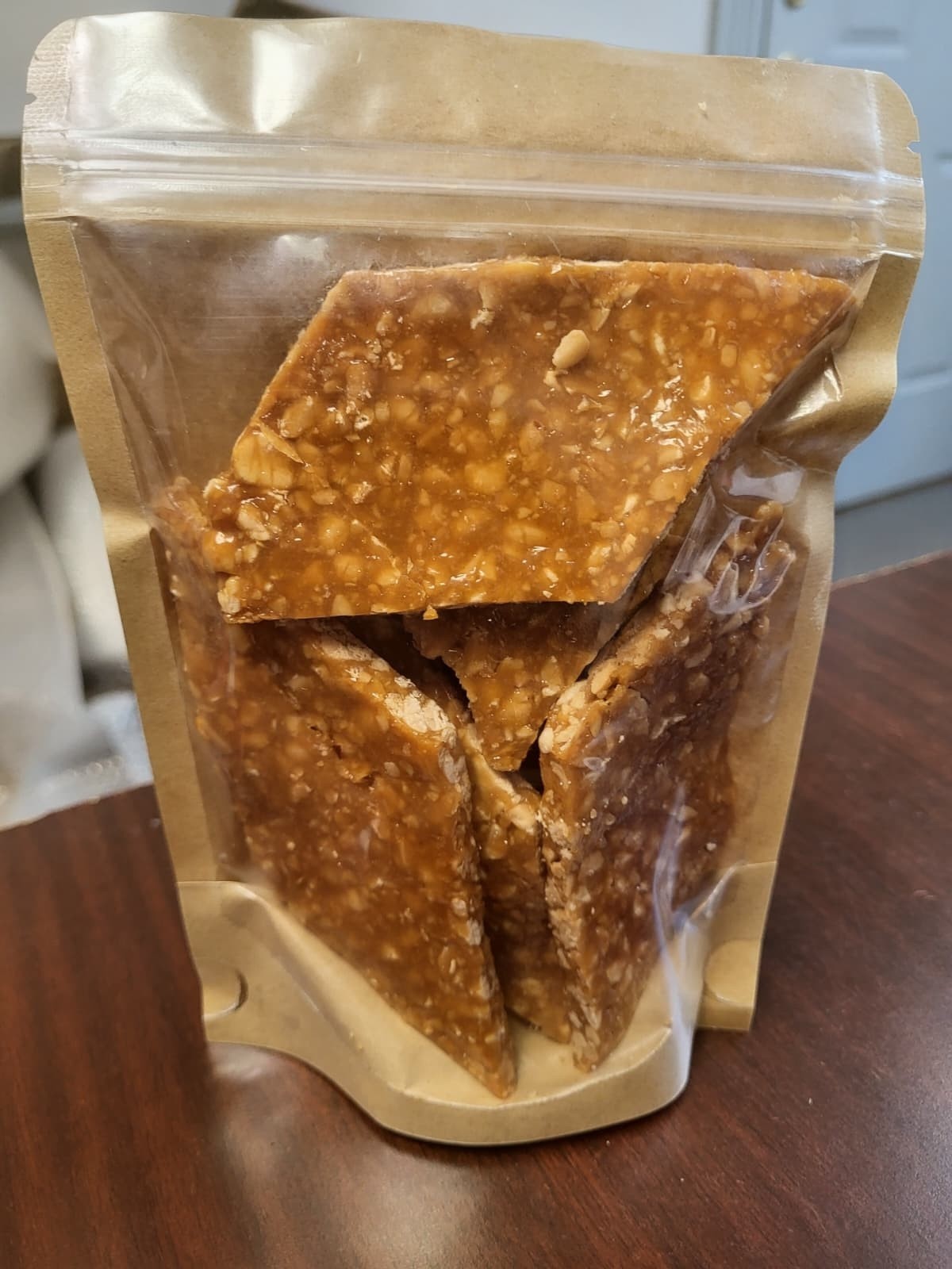 Gourmet Peanut Brittle Candy -Ghana Style nkatie cake. All Ages Friendly 8 oz