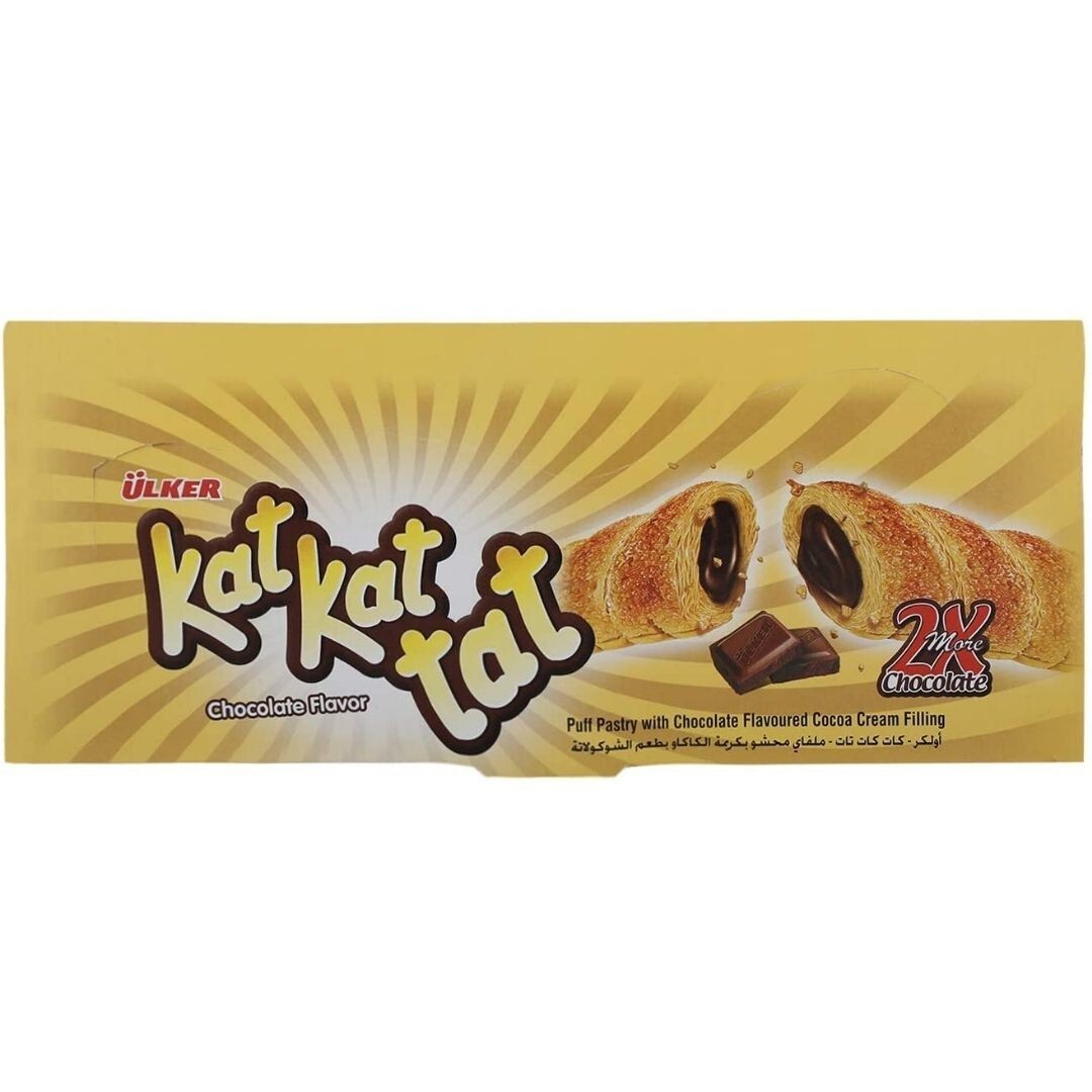 Ulker Kat Kat Tat Chocolate Puff Pastry 24 pcs x 26g (full pack) Delicious kids