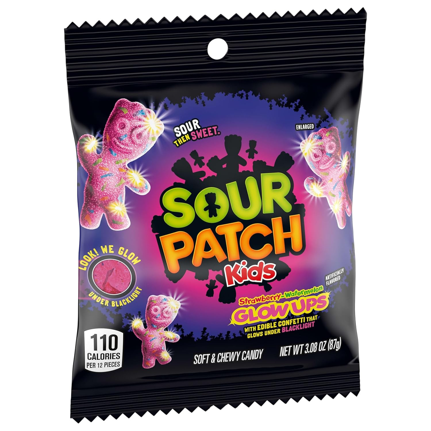 Glow Ups Strawberry-Watermelon Soft & Chewy Gummy Candy, Bulk Candy, 12-3.08 Oz