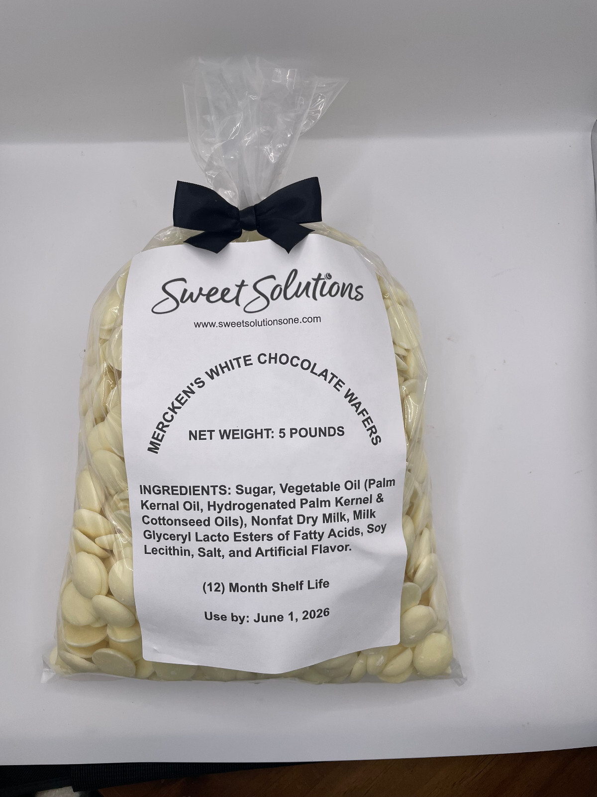 Mercken’s White Chocolate Wafer 5 lb. Bag