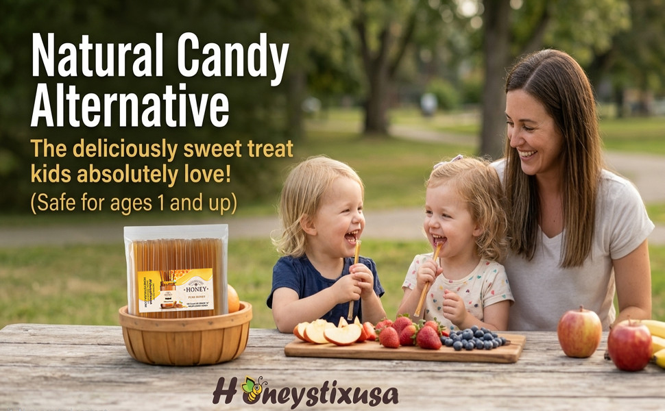 Honeystixusa Sour Cherry Flavored Raw Honey Sticks Pack of 100 for coffee, Snack