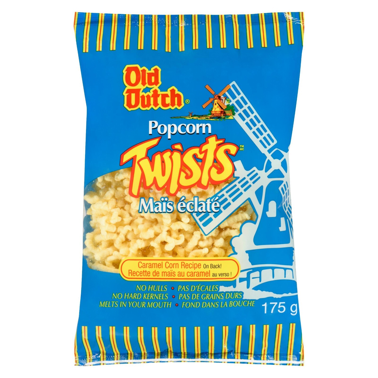12 Bags of Old Dutch Popcorn Twists Puff Corn Snack Chips 175g Each