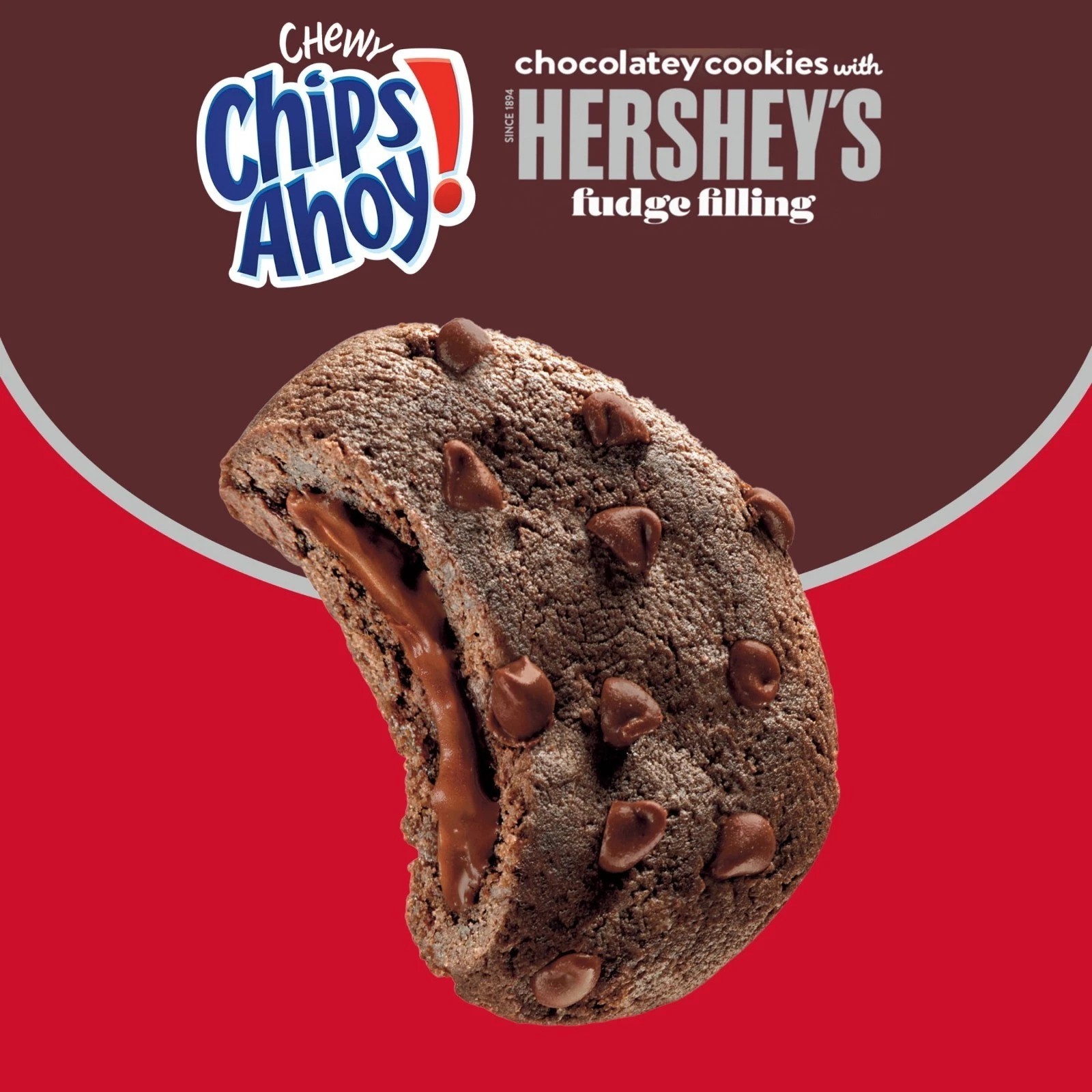 CHIPS AHOY Chewy Hersheys Fudge Filled Cookies 14.85 Oz