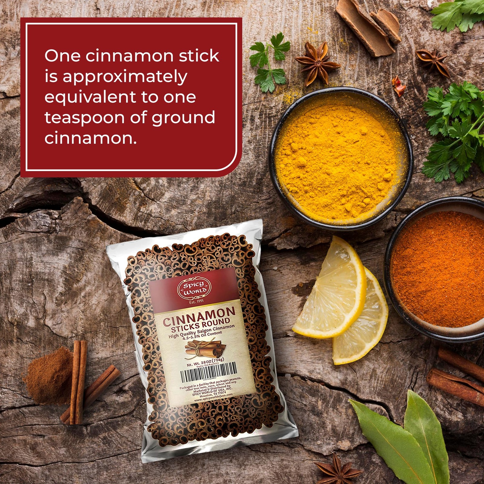 Cinnamon Sticks 1.75 lb Bulk Bag – 150+ Sticks, Strong Aroma, 3″ Saigon Cassia