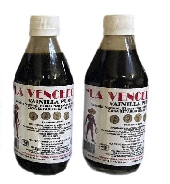 2 X La Vencedora Mexican Vanilla Extract Bottles 8oz. SHIPS WORLDWIDE!