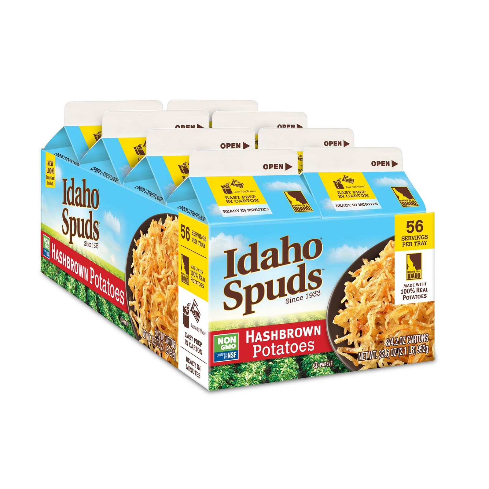 Hashbrown Potatoes Made from Real Potatoes 4.2 oz 8 Pack 33.6 Ounce