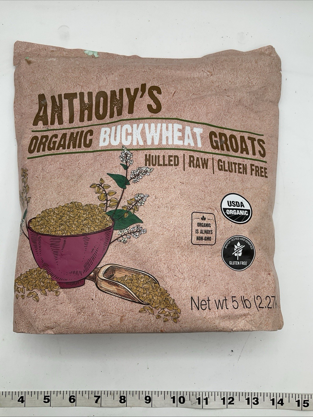 Anthony’S Organic Hulled Buckwheat Groats, 5Lb, Gluten Free, Non GMO
