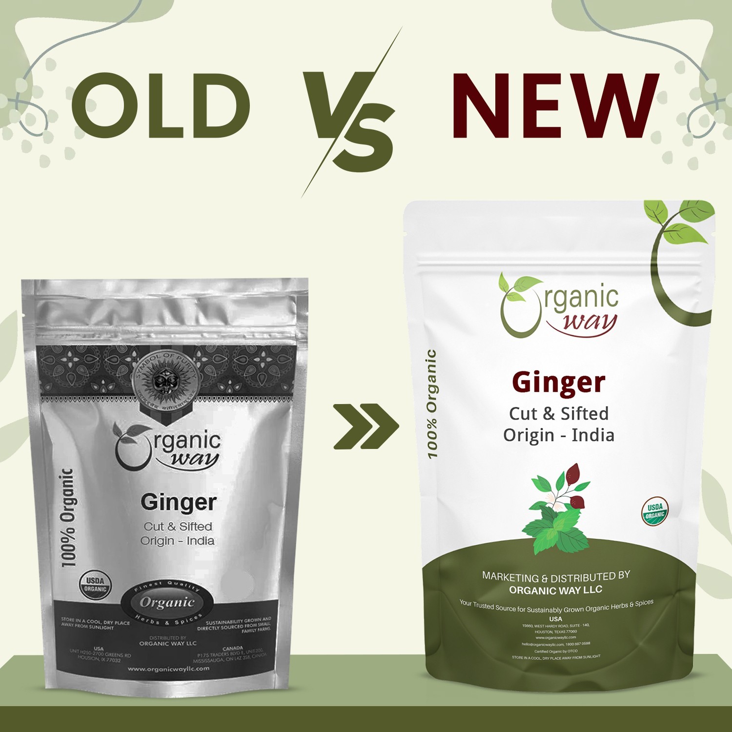 Organic Way Dried Ginger Root Cut & Sifted – Organic, Kosher & USDA Certified