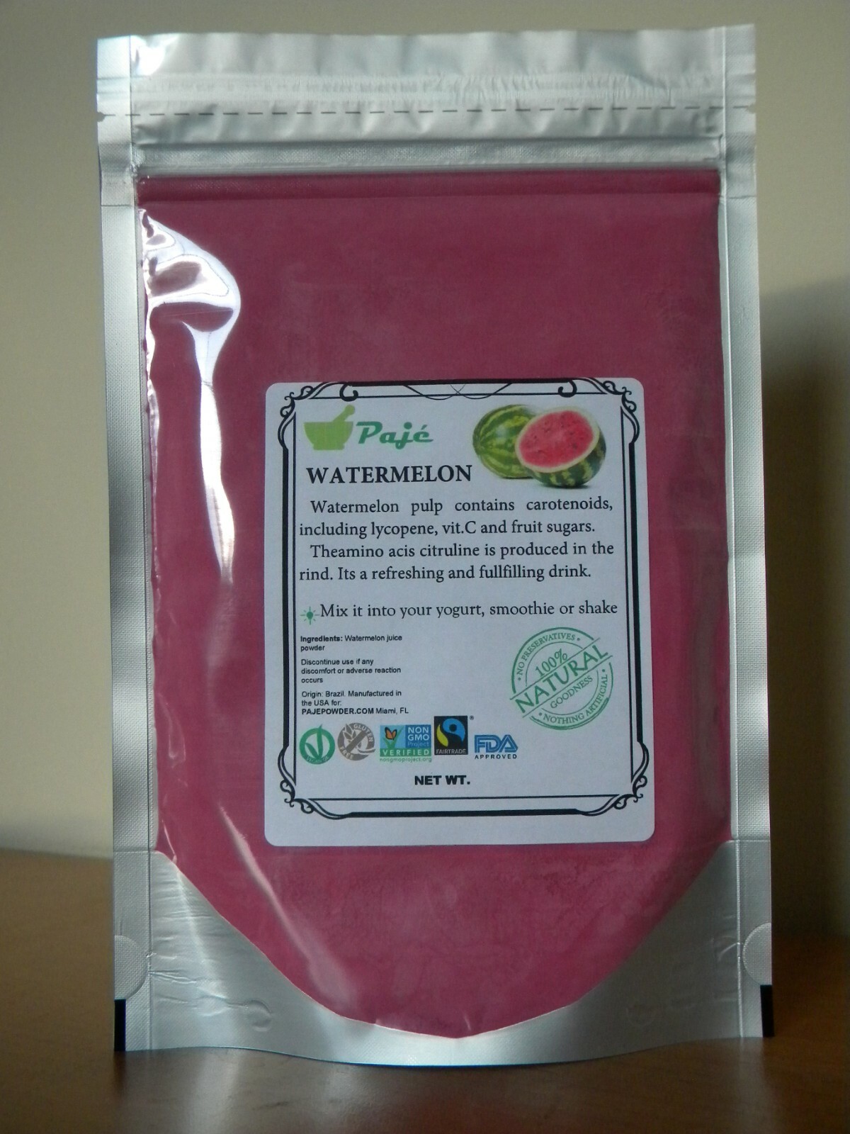 Watermelon powder 64oz 4lb – vi C, LYCOPENE refreshing , exclusive flavor – PAJE